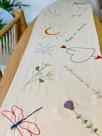 Poetry Linen Table Runner