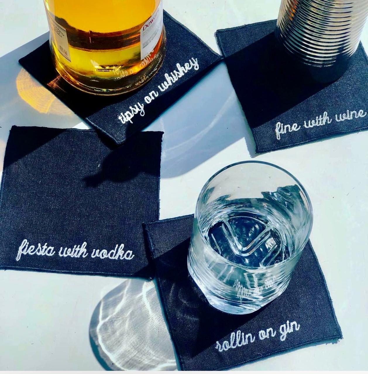 Set the Mood cocktail napkins / Set of 4